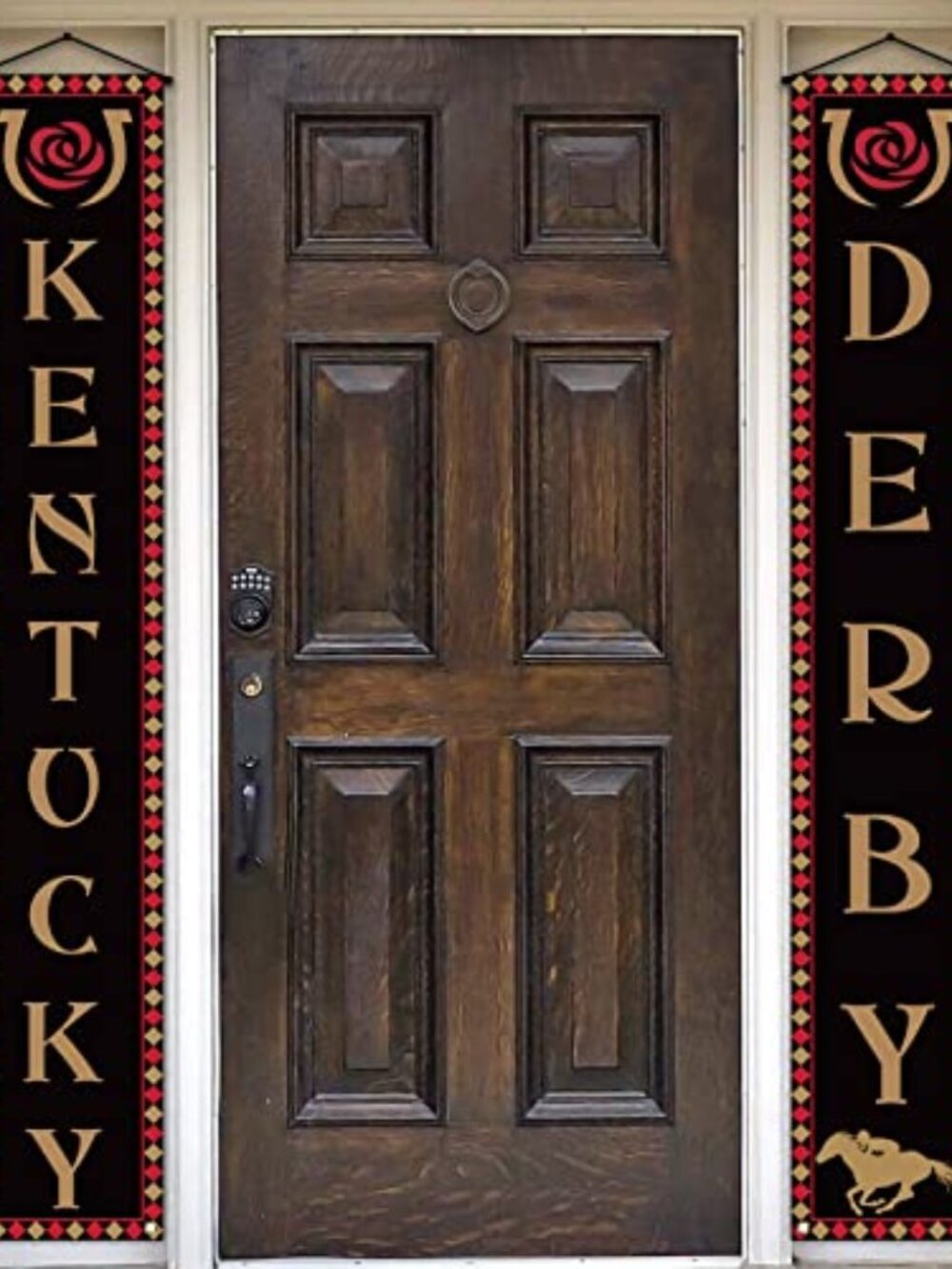 Kentucky Porch Banner Run for The Roses Horse Racing‎ Themed